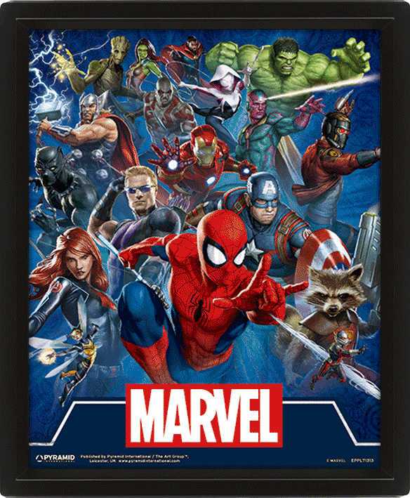 Obraz Marvel 3D - Cinematic Icons